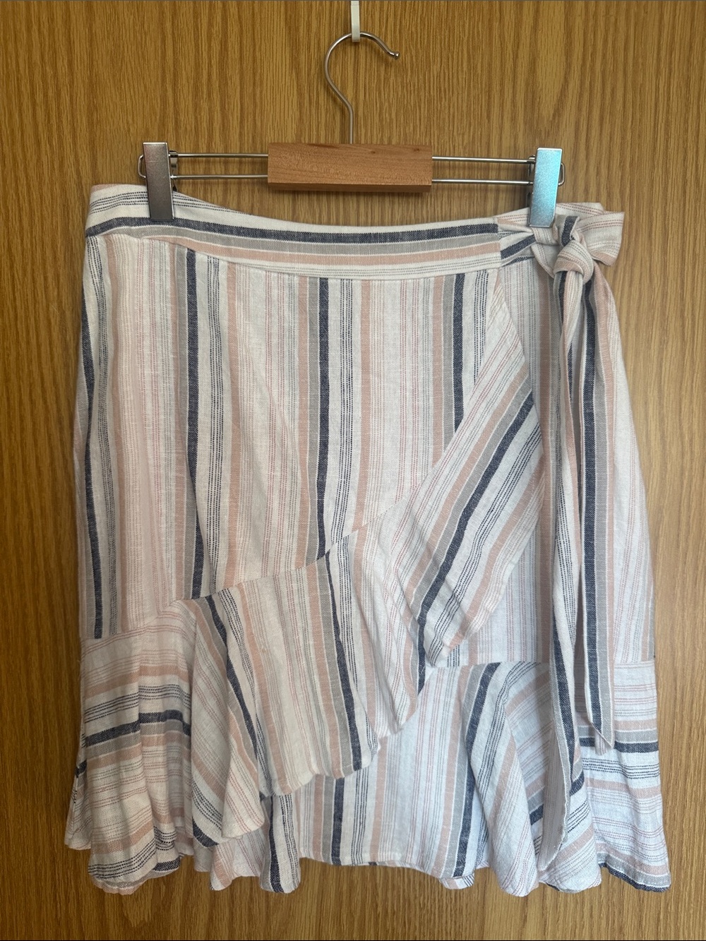 Forever New Linen Wrap Ruffle Skirt
